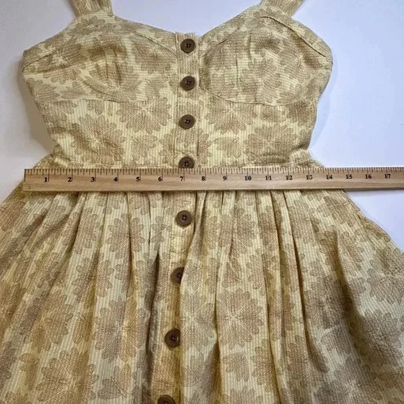 Maeve Anthropologie yellow dragonfly cafe sundress size 8 - Picture 11 of 14